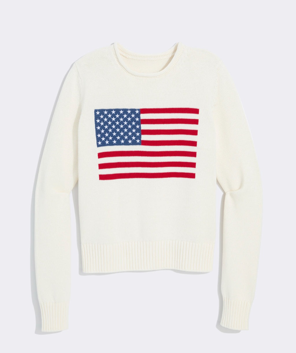 Vineyard Vines Katie Cotton Americana Rollneck Sweater