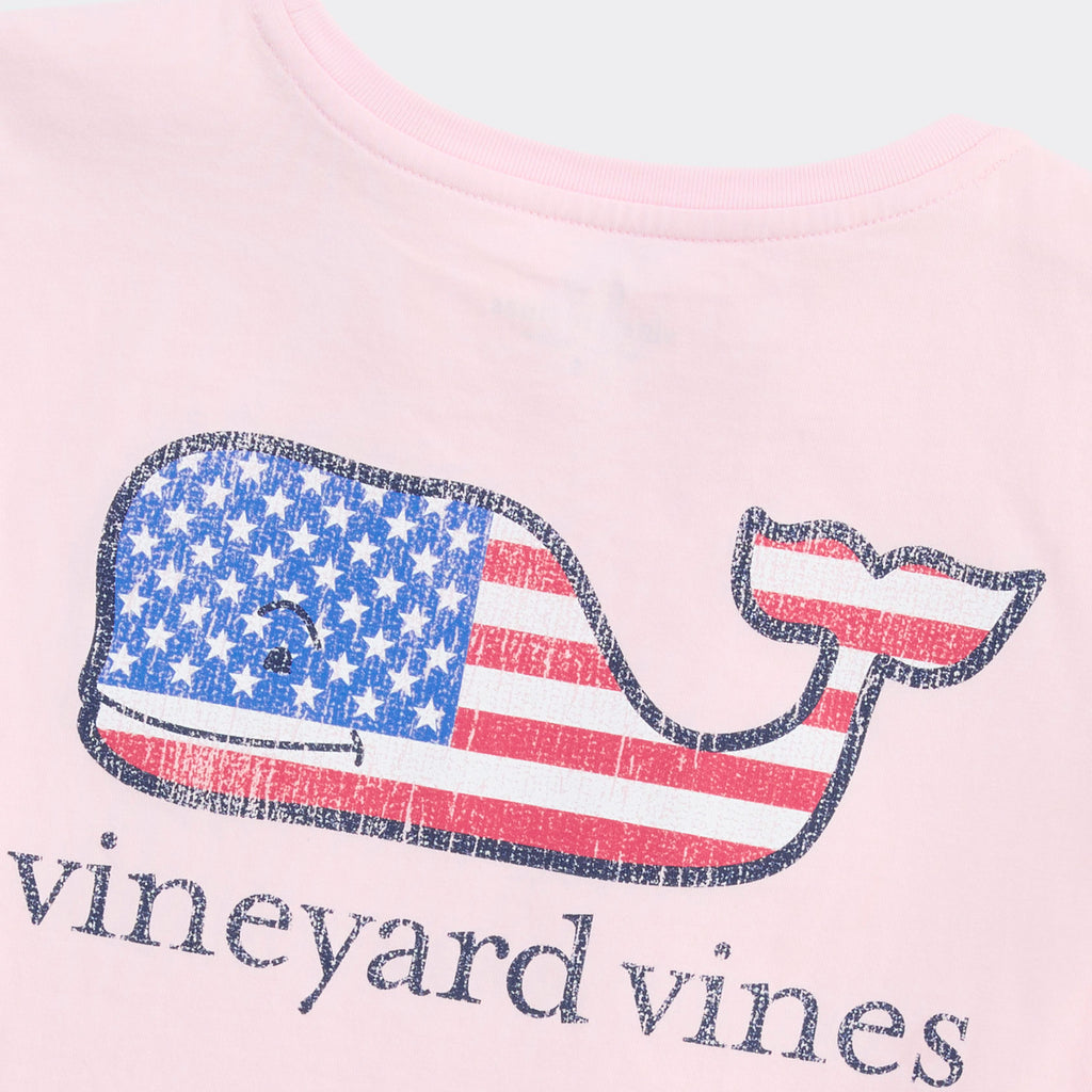 Vineyard Vines Women's Flag Whale Short-Sleeve Pocket Tee