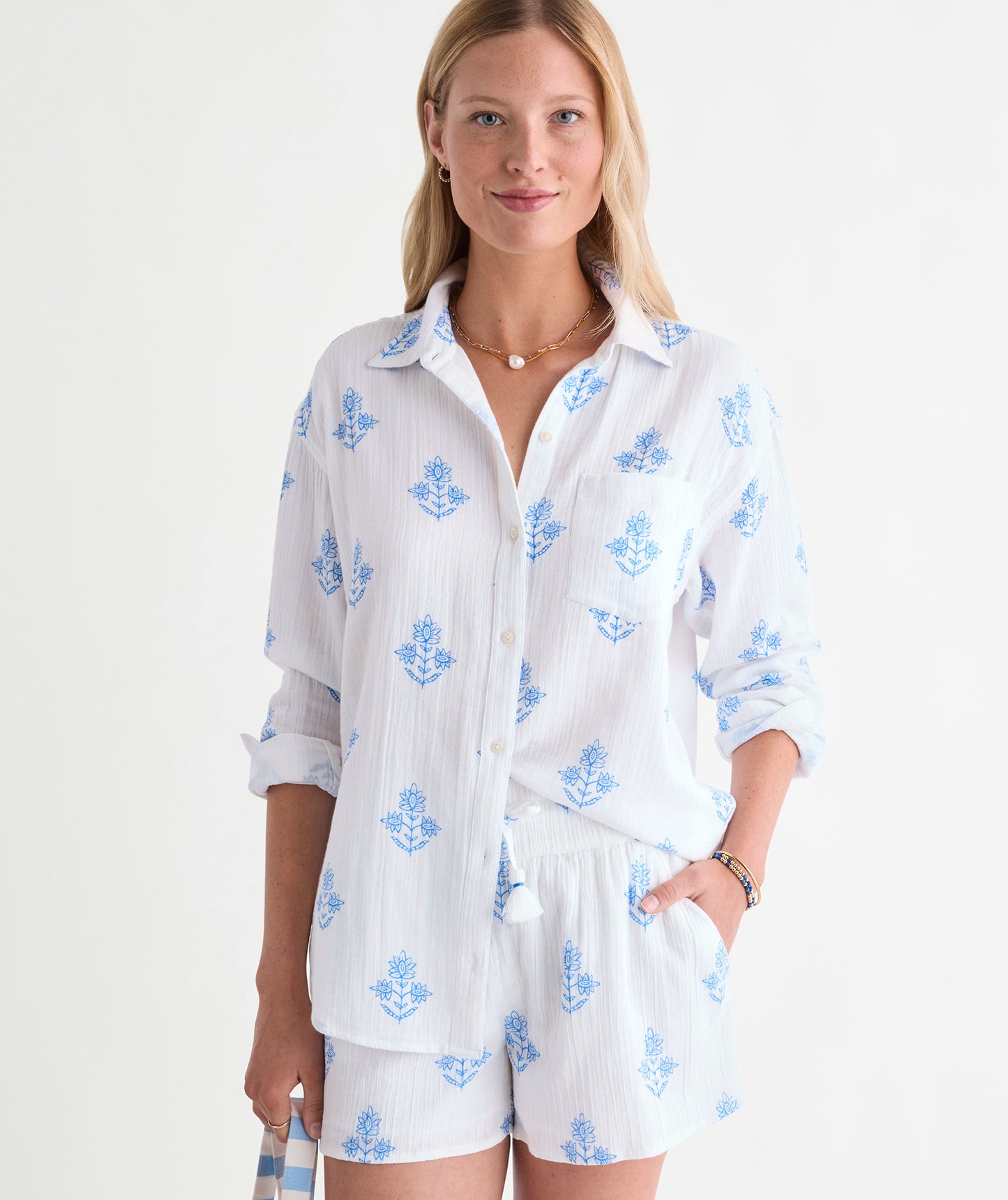 Vineyard Vines Birdie Gauze Button-Down
