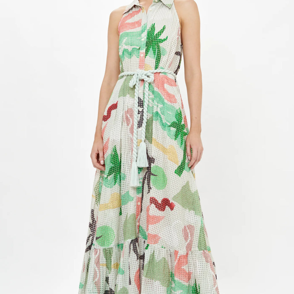 Oliphant Sleeveless Shirt Dress Maxi