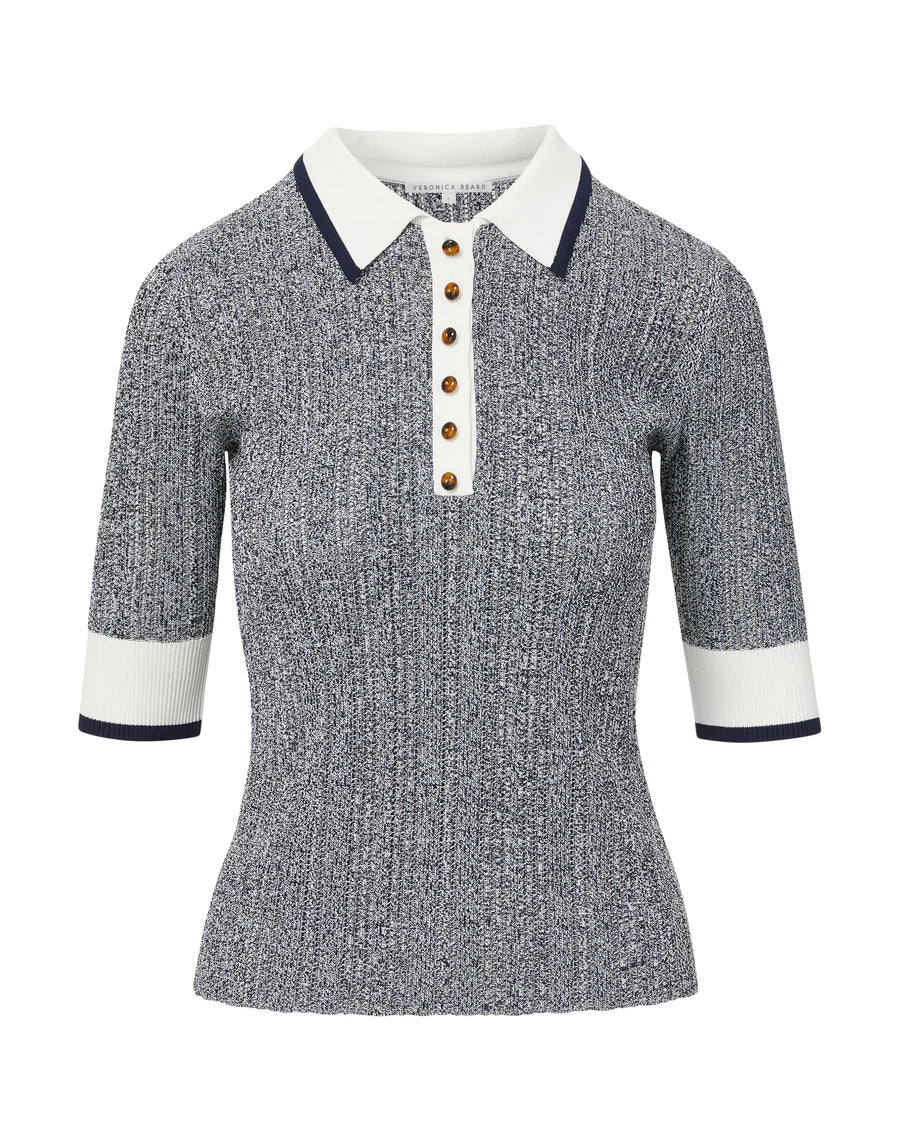 Veronica Beard Soza Polo Top