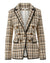 Veronica Beard Lawrence Crochet trim Plaid Tweed Jacket