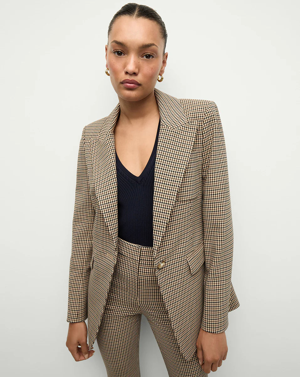 Veronica Beard Livvy Houndstooth Dickey Jacket