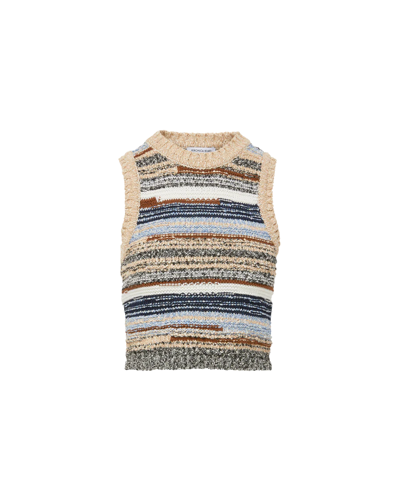Veronica Beard Jerrel Wool-Blend Cropped Tank Top