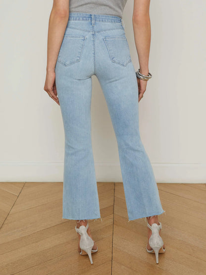 L'Agence Kendra Cropped Flare Jean