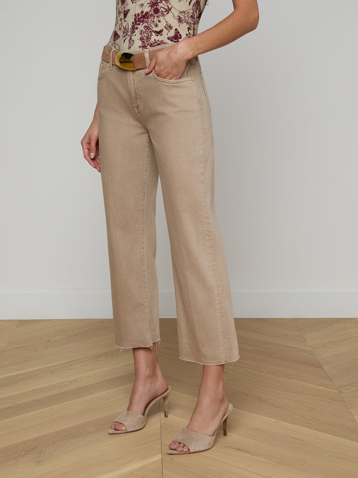 L'Agence Wanda Cropped Wide-Leg Jean