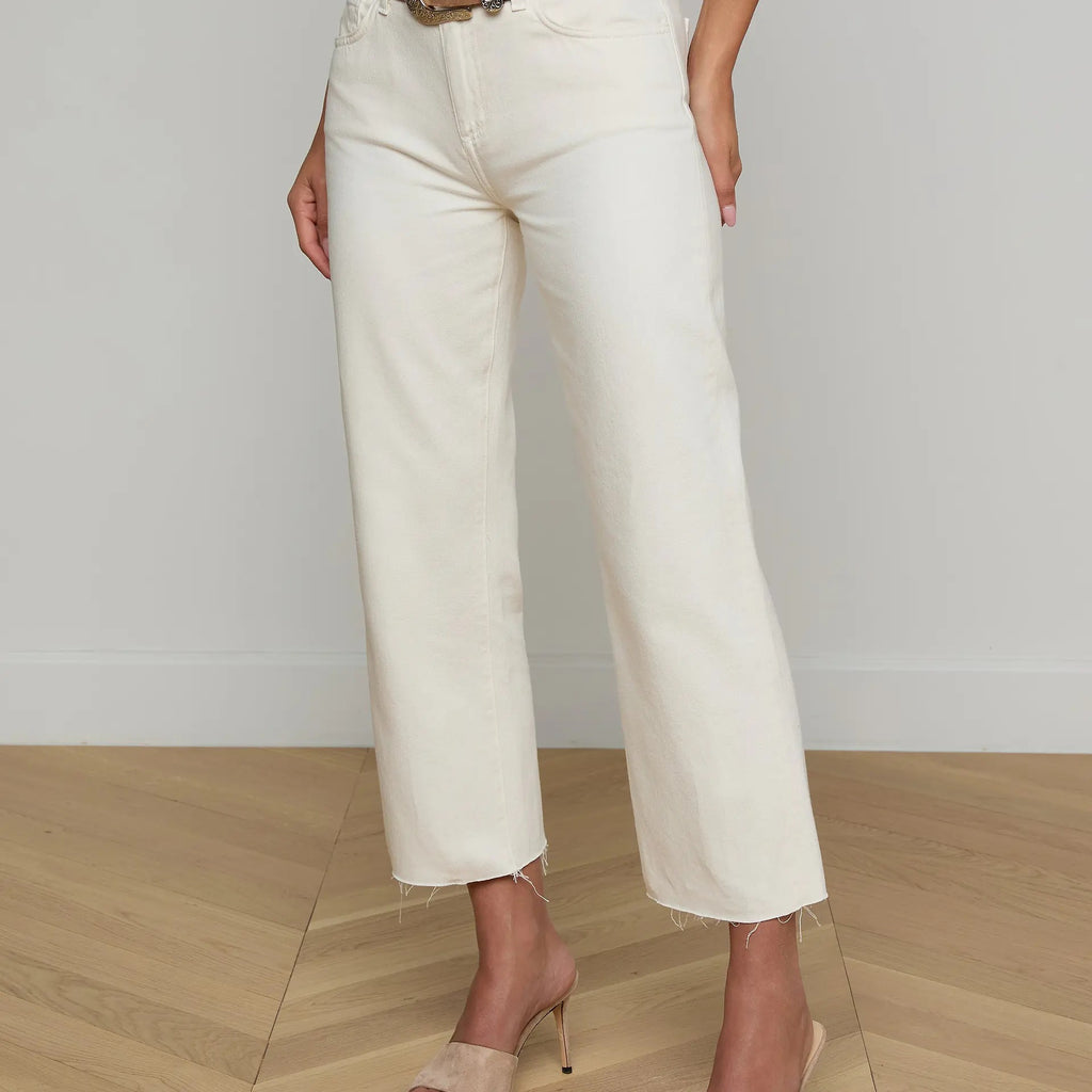 L'Agence Wanda Cropped Wide-Leg Jean