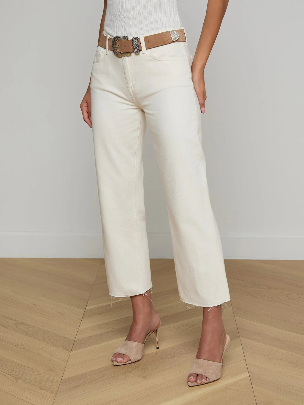 L'Agence Wanda Cropped Wide-Leg Jean
