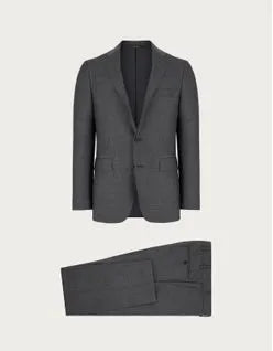 Canali Italian Grey Wool Suit