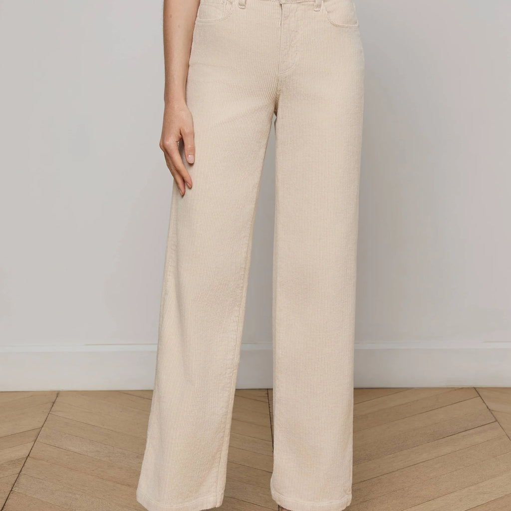 L'Agence Scottie Corduroy Wide-Leg Pant