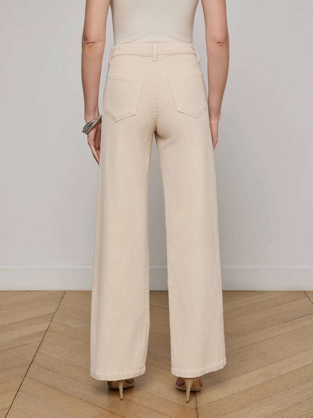 L'Agence Scottie Corduroy Wide-Leg Pant