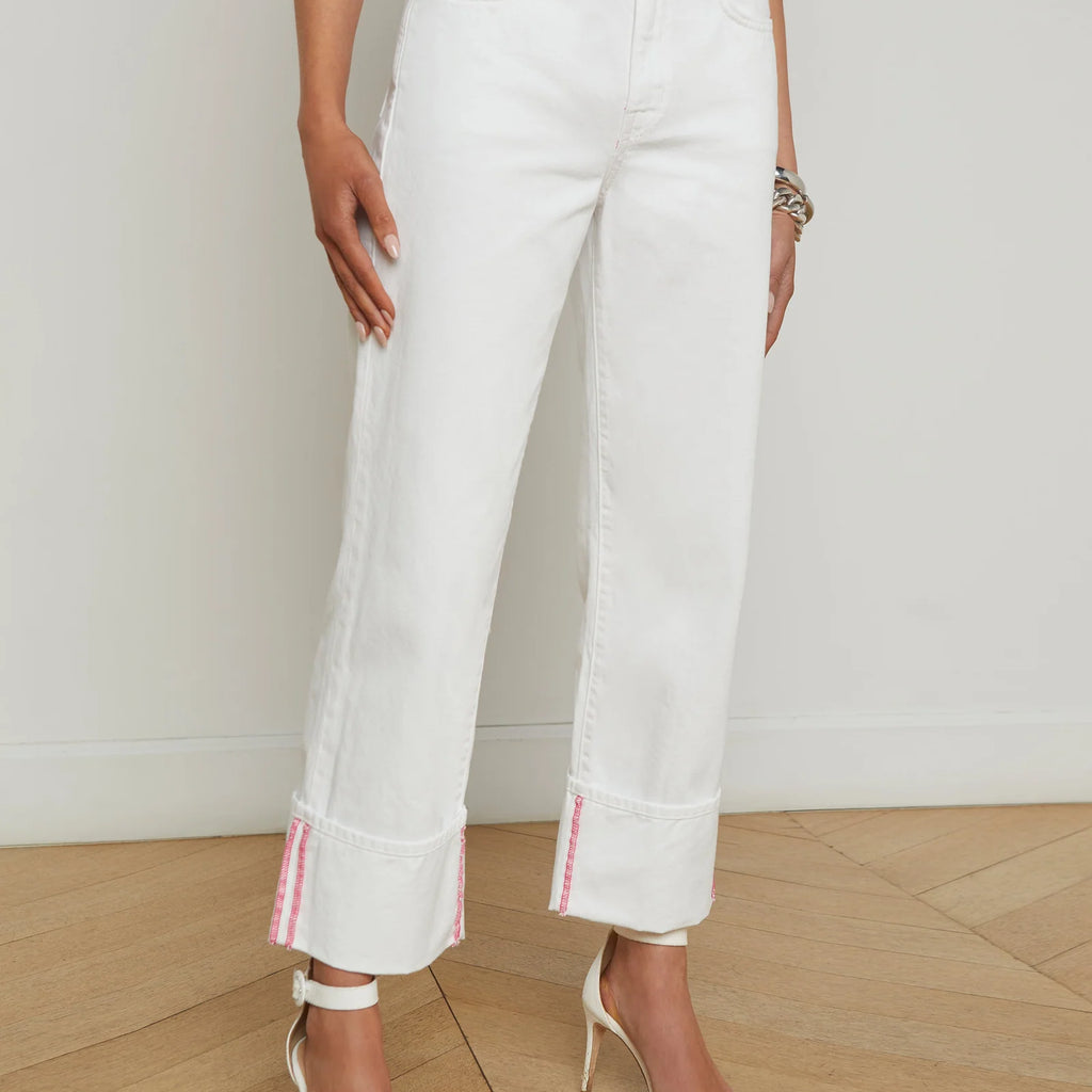 L'Agence Leighton Cropped Cuffed Jean