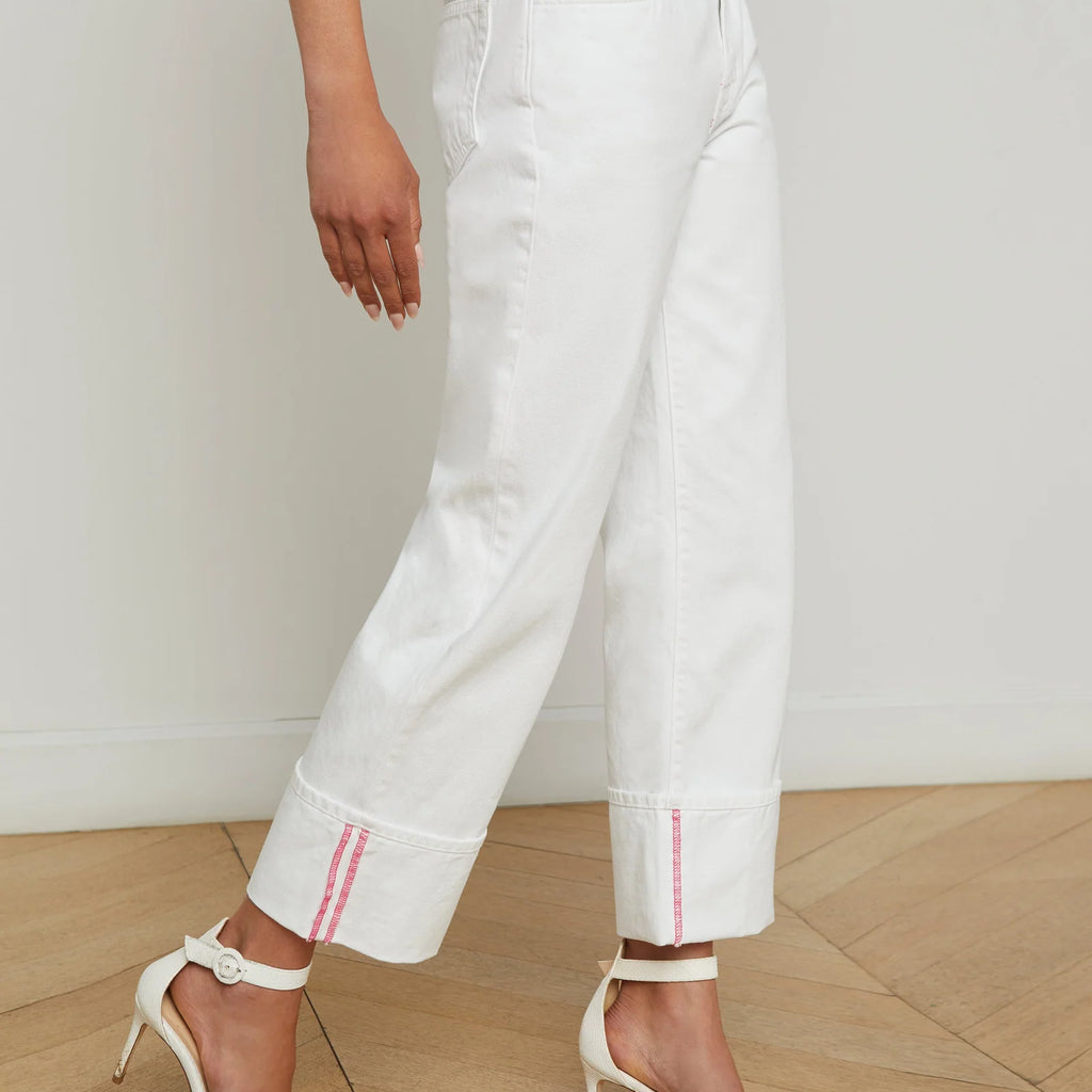 L'Agence Leighton Cropped Cuffed Jean