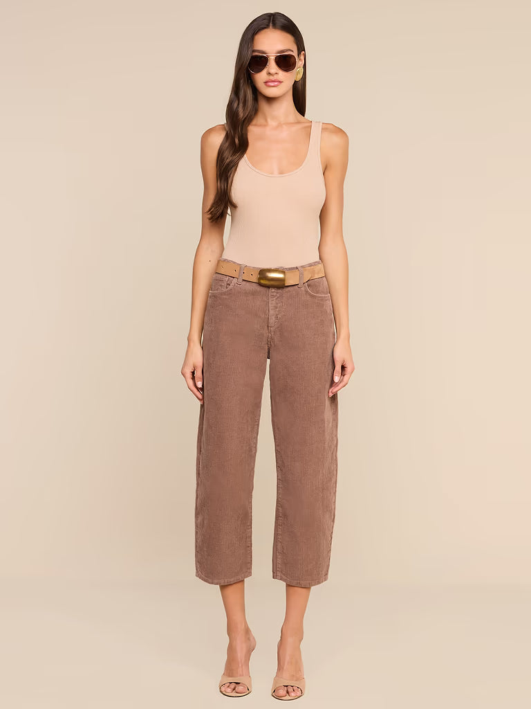 L'Agence Mallis Corduroy Bow-Leg Pant