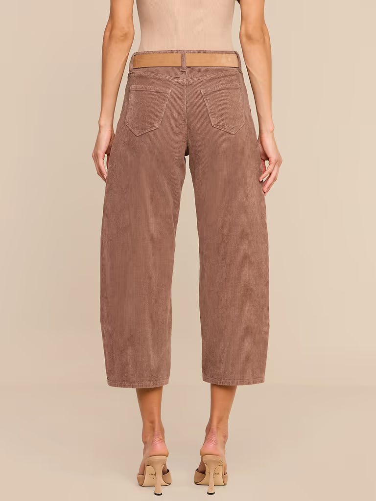 L'Agence Mallis Corduroy Bow-Leg Pant