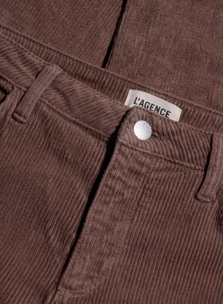 L'Agence Mallis Corduroy Bow-Leg Pant