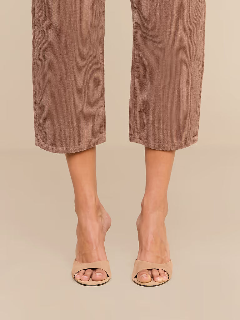 L'Agence Mallis Corduroy Bow-Leg Pant