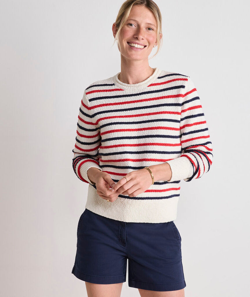 Vineyard Vines Cotton Stripe Crewneck Sweater
