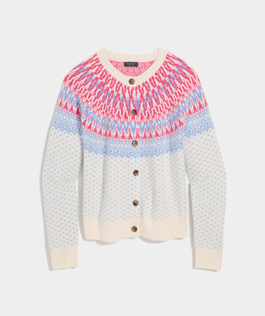 Vineyard Vines Wool Blend Fair Isle Cardigan