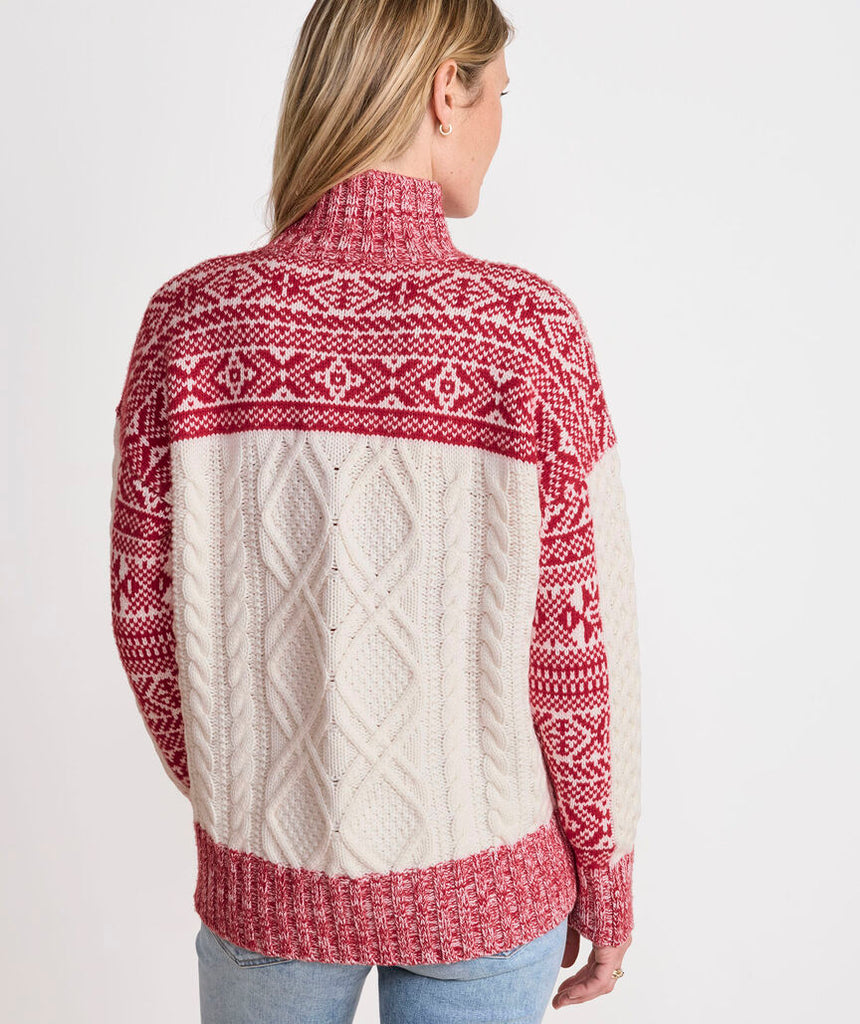 Vineyard Vines Fair Isle Fisherman Mockneck Sweater