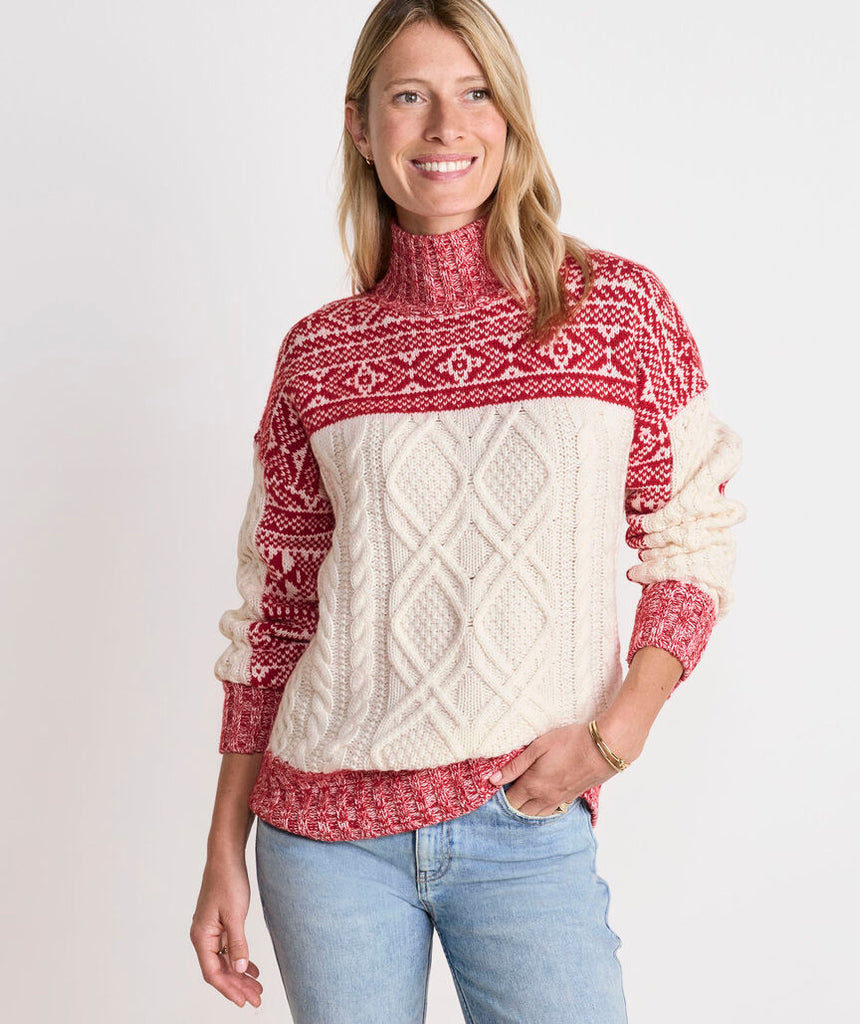 Vineyard Vines Fair Isle Fisherman Mockneck Sweater