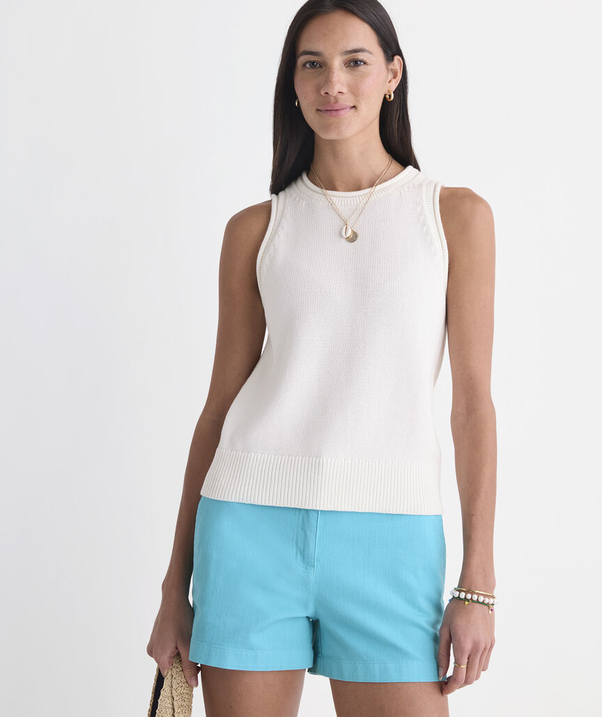 Vineyard Vines Katie Cotton Rollneck Sweater Tank
