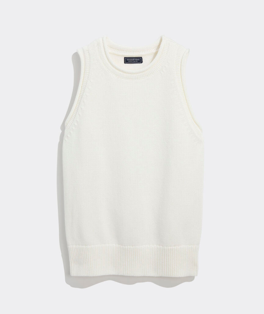 Vineyard Vines Katie Cotton Rollneck Sweater Tank