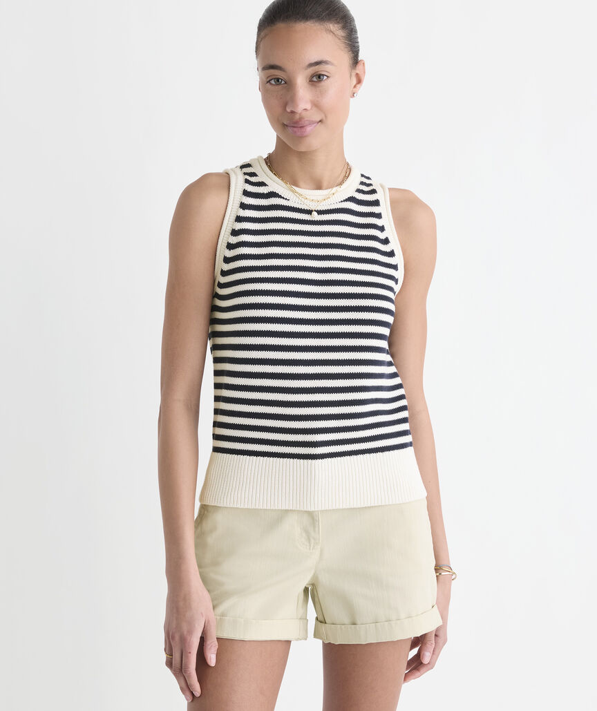 Vineyard Vines Katie Cotton Rollneck Sweater Tank