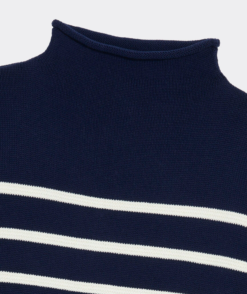 Vineyard Vines Katie Cotton Mockneck Stripe Sweater