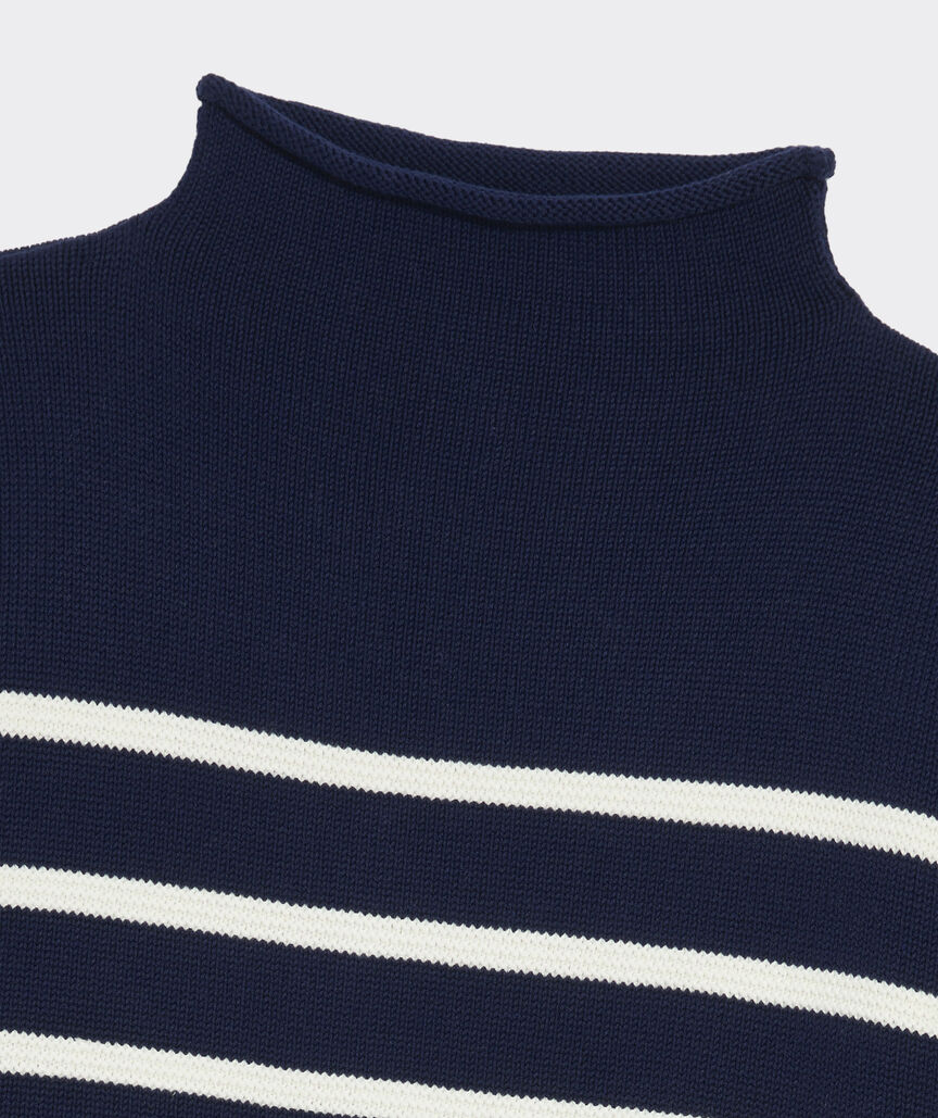 Vineyard Vines Katie Cotton Mockneck Stripe Sweater