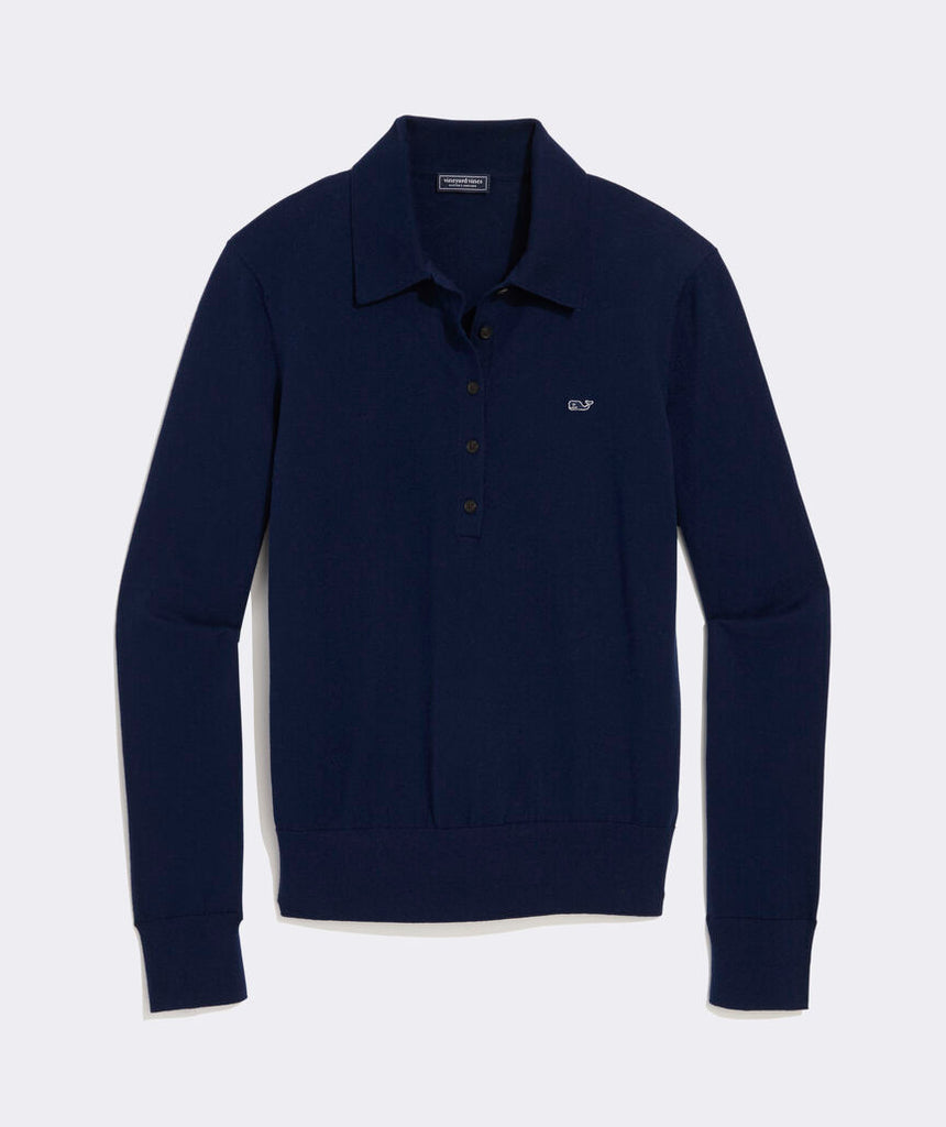 Vineyard Vines Cotton Cashmere Heritage Sweater Polo