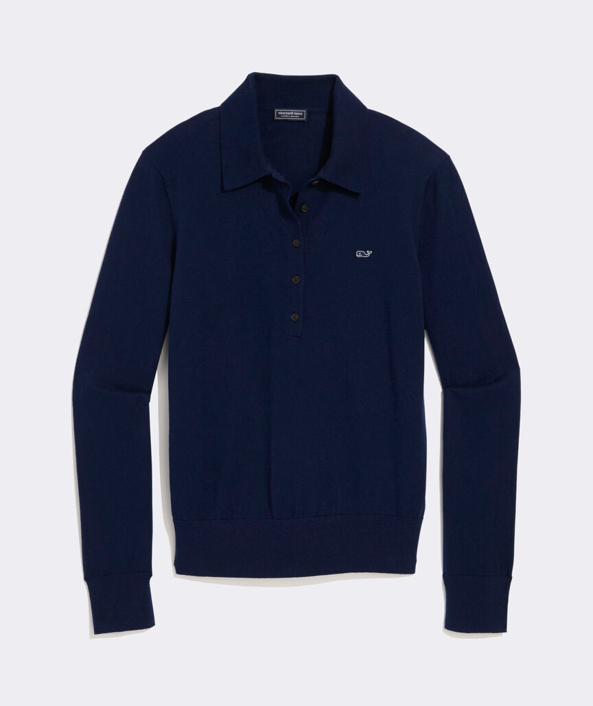 Vineyard Vines Cotton Cashmere Heritage Sweater Polo