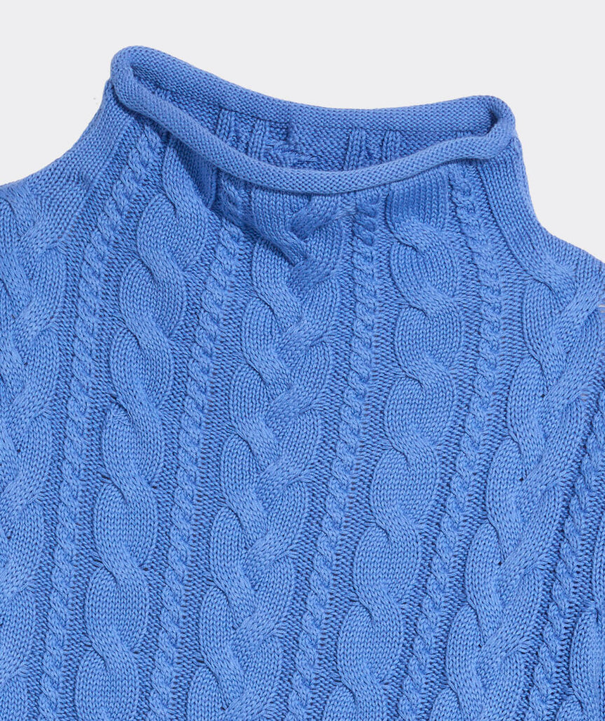 Vineyard Vines Katie Cotton Cable Mockneck Sweater