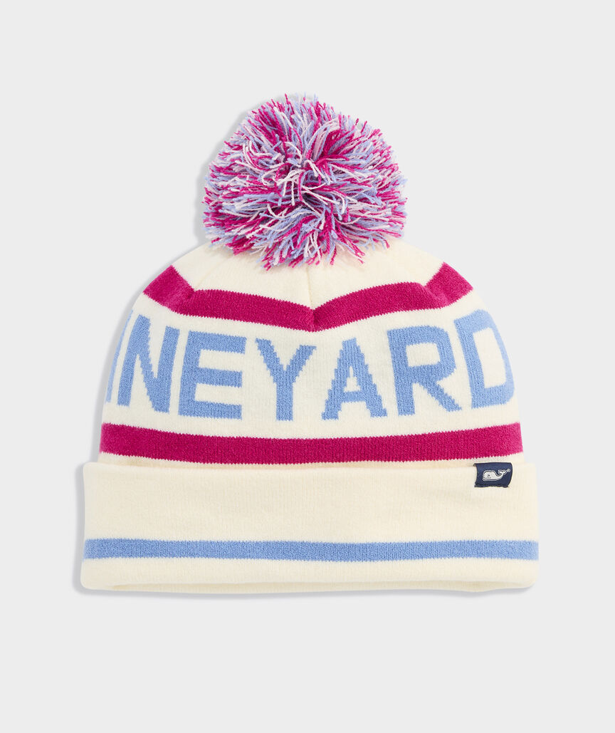 Vineyard Vines Logo Pom-Pom Beanie