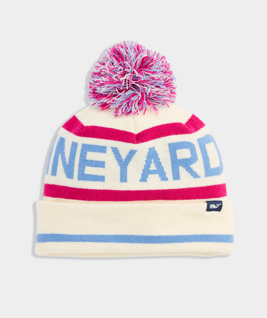 Vineyard Vines Logo Pom-Pom Beanie