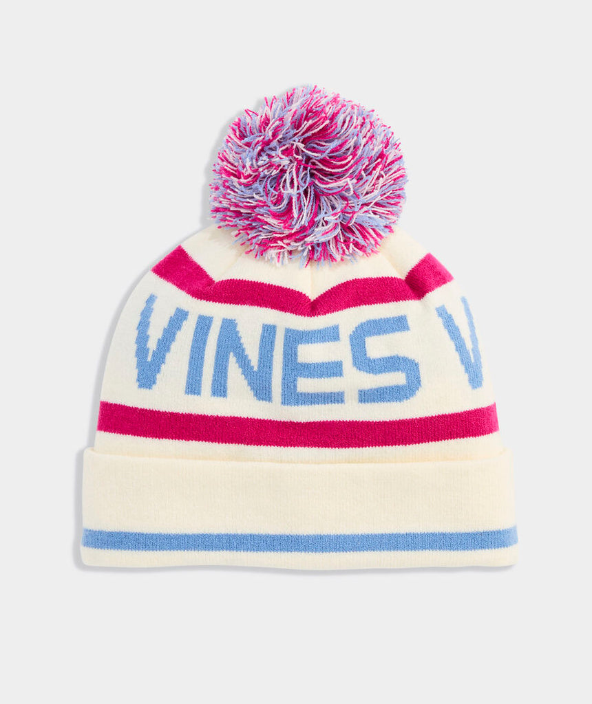 Vineyard Vines Logo Pom-Pom Beanie