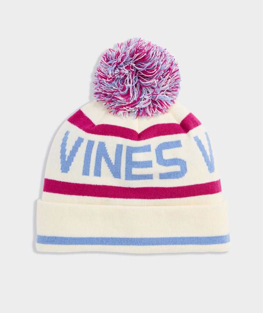 Vineyard Vines Logo Pom-Pom Beanie