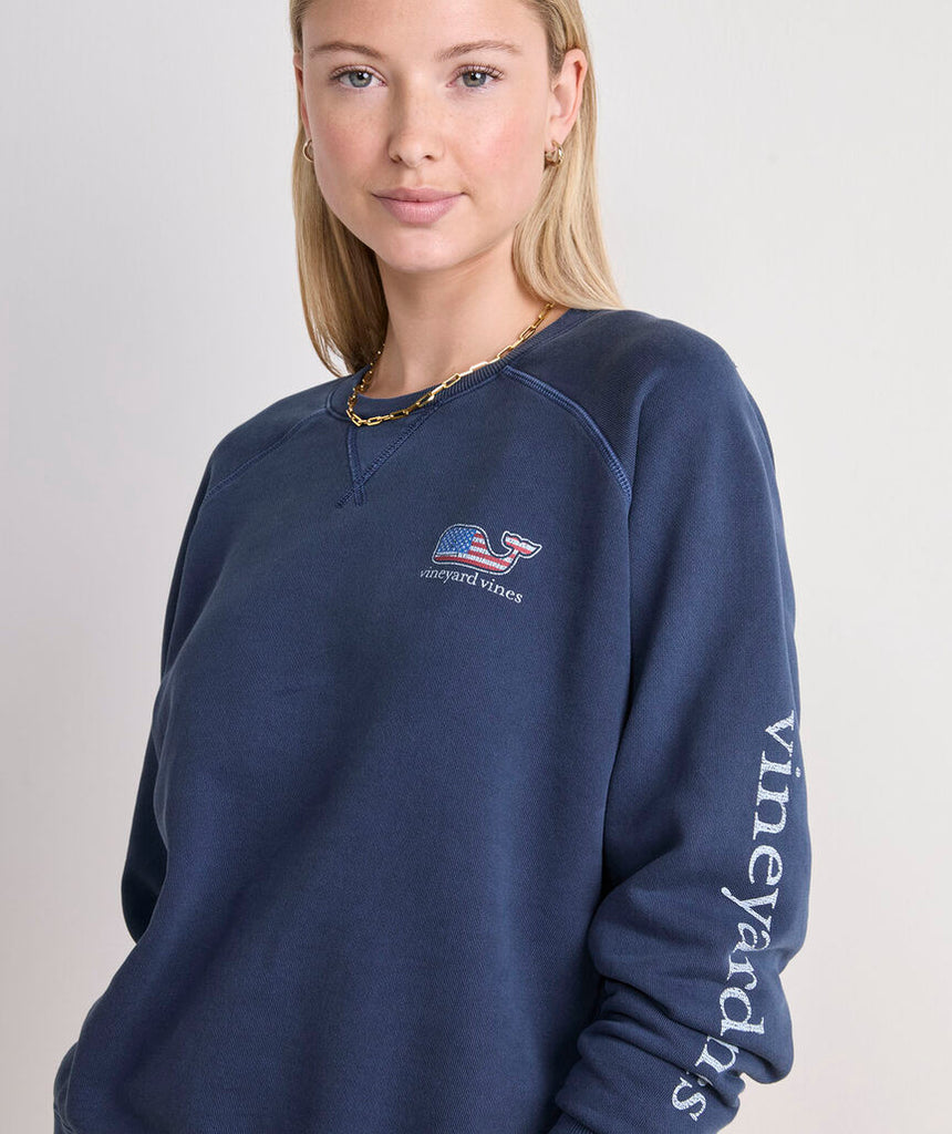Vineyard Vines Americana Whale Surf Terry Sweatshirt