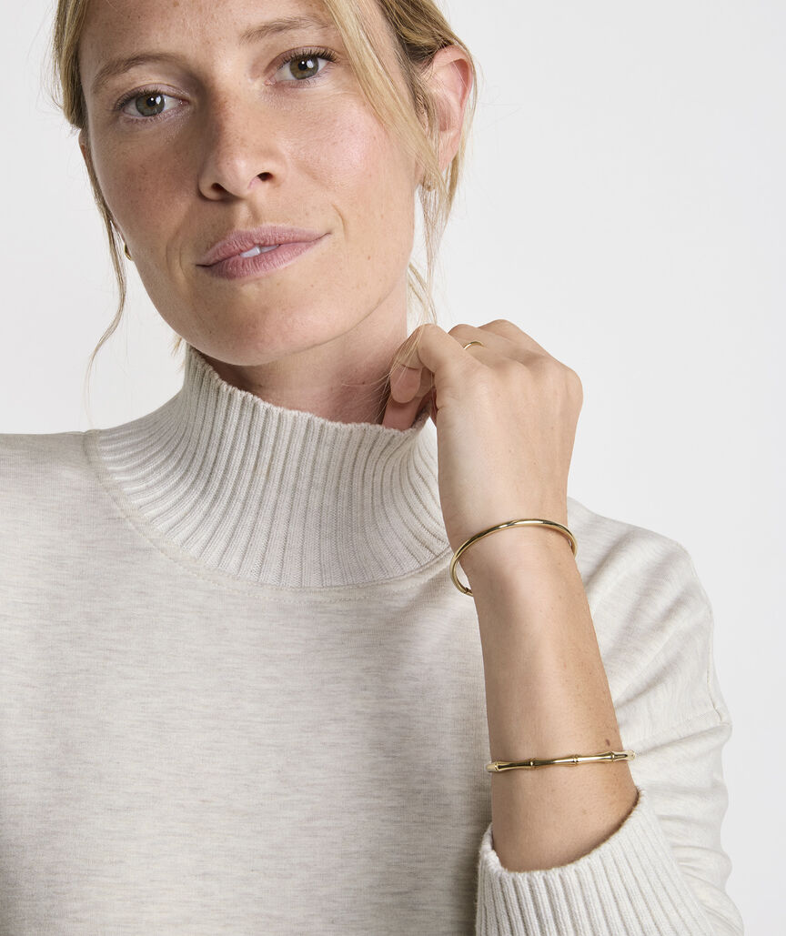 Vineyard Vines Dreamcloth® Ribbed Trim Funnel-Neck Pullover