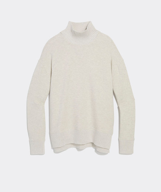Vineyard Vines Dreamcloth® Ribbed Trim Funnel-Neck Pullover