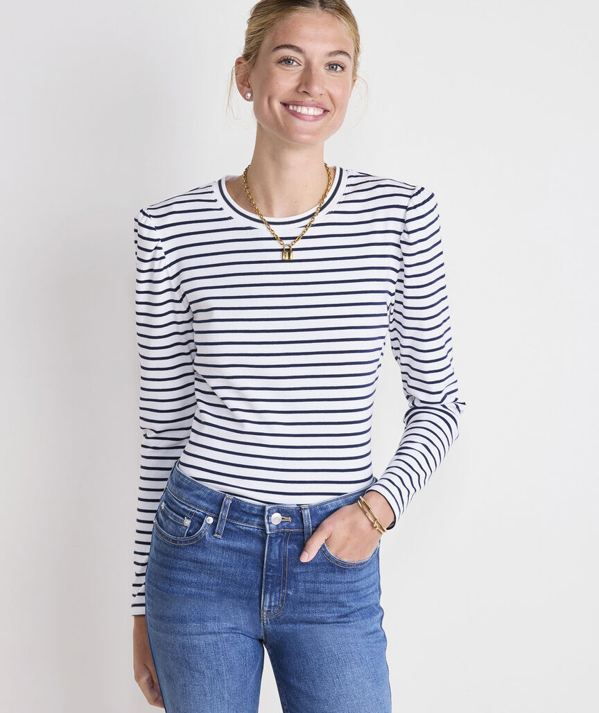 Vineyard Vines Deluxe Puff-Sleeve Top
