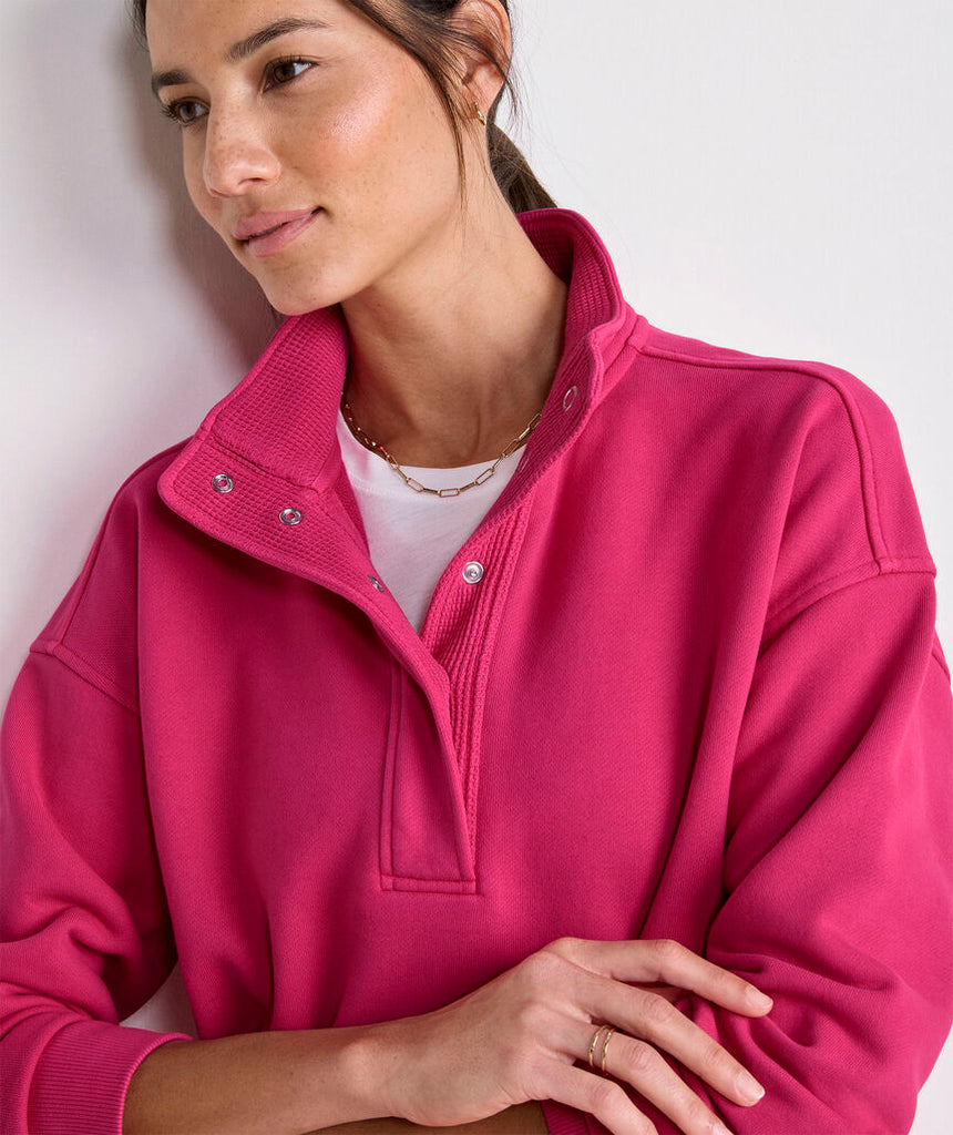 Vineyard Vines Surf Terry Waffle Mix Cam Sweatshirt