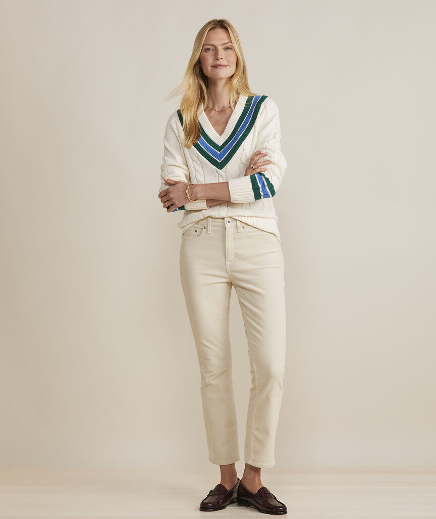 Vineyard Vines Kick Flare Mid-Rise Corduroy Pants