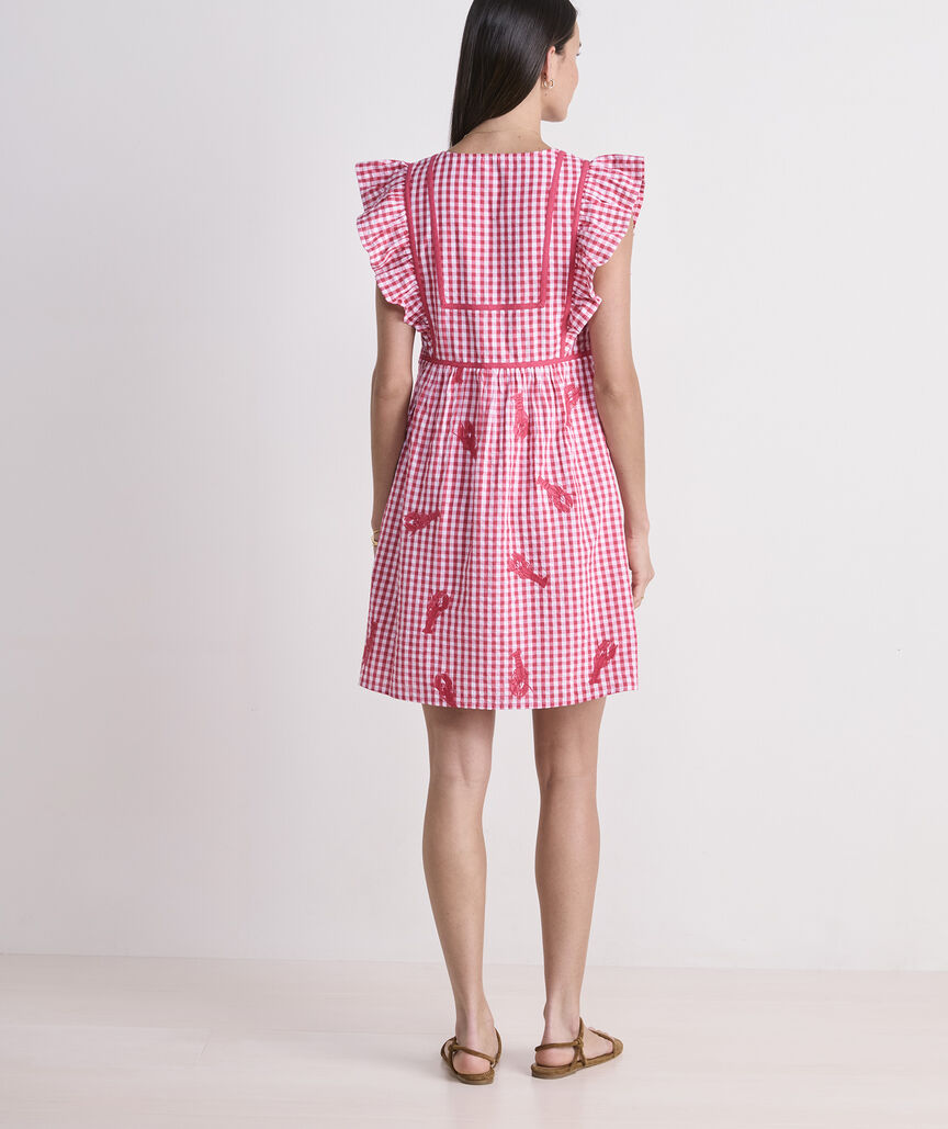 Vineyard Vines Ainsley Lobster Embroidered Dress