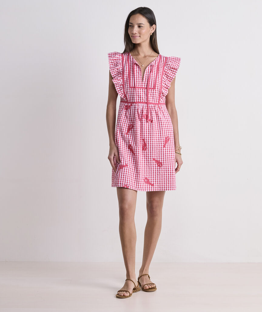 Vineyard Vines Ainsley Lobster Embroidered Dress