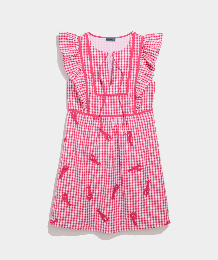 Vineyard Vines Ainsley Lobster Embroidered Dress