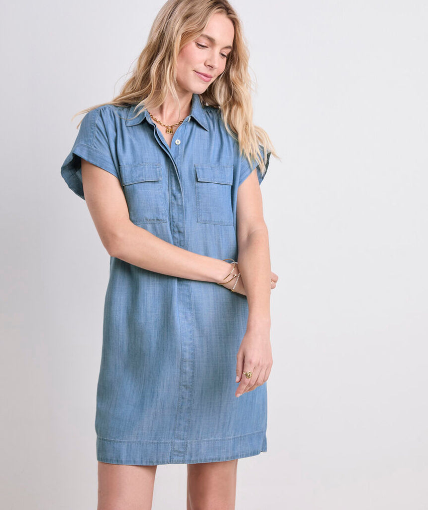 Vineyard Vines Margo Chambray Shirtdress