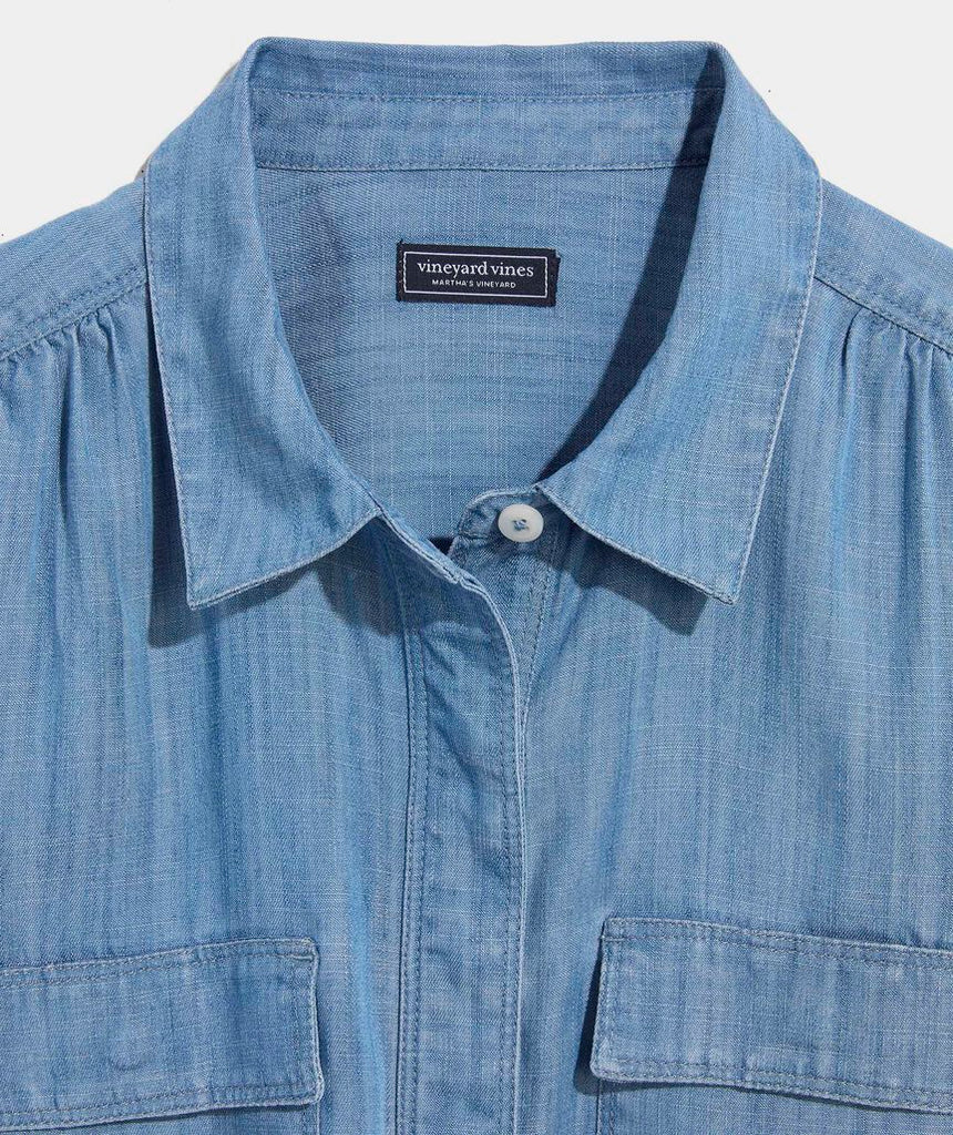Vineyard Vines Margo Chambray Shirtdress