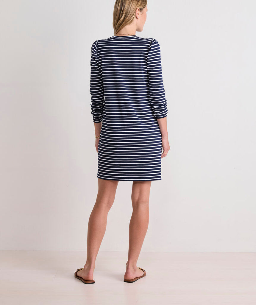 Vineyard Vines Deluxe Puff-Sleeve Mini Dress