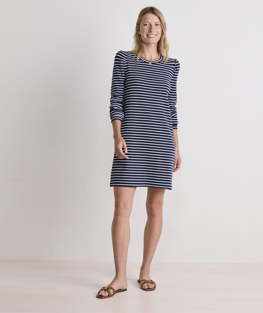 Vineyard Vines Deluxe Puff-Sleeve Mini Dress